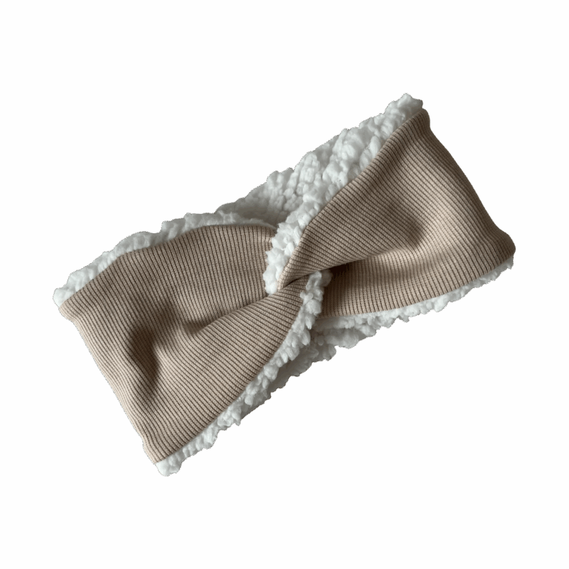 Prekrížená zateplená rebro čelenka pre ženu